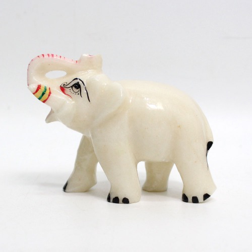 Plain Marble Elephant Showpiece for Home Decor | Elephant Decorative Items for Home