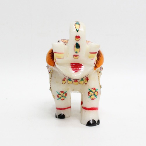 Red Colour Meenakari Work Elephant Showpiece for Home Decor | Elephant Decorative Items for Home