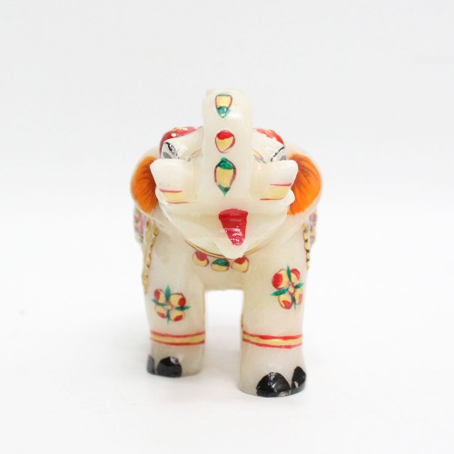 Small Red Colour Meenakari Work Elephant Showpiece for Home Decor | Elephant Decorative Items for Home