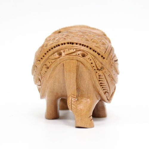 Decorative Elephant Statue for Home Decor | Designer Wooden Showpiece Elephants (Brown)