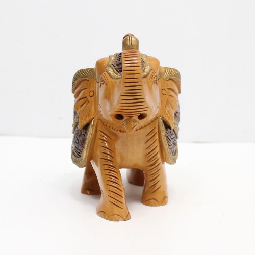 Handicraft Wooden Antique Design Elephant for Showpiece with Dark Brown Colour I Home Decor