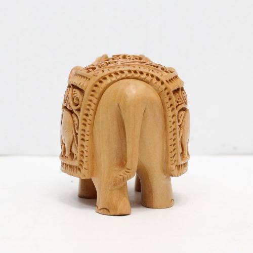 SandWood Elephant Down Trunk Statue Elephant Design Carving Figurine Showpiece Gifts For Home Decor | Decor | Office Decor