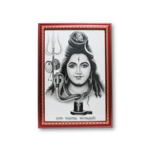 God Shiva In Shivling Posture Photo Frame( 20.5 x 14.5 Inches ) For Home Decor| Positivity