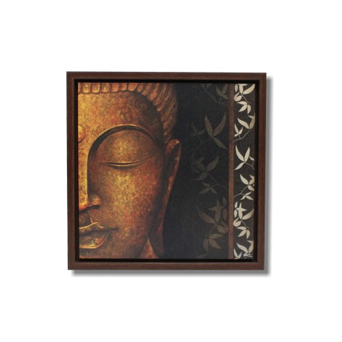 Wooden Brown Gautam Buddha Photo Frame ( 13 x 13 inches)| For Home Decor