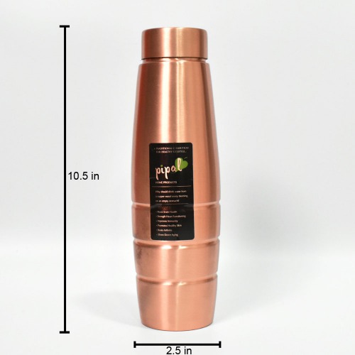 Jal Vintage Finish Copper Water Bottle,1000 ml