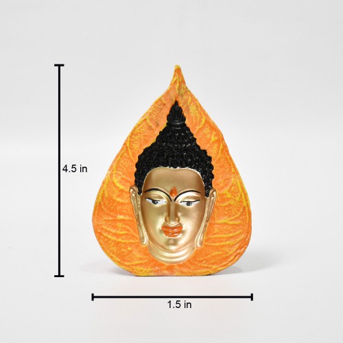 Orange 3D Buddha Small Size | Gautam Buddha Idol Statue for Home | living room | study room | Gifting items Decorative Showpiece