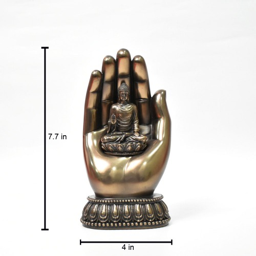 Single Hand Buddha Sitting Statue | Religious Idol of Lord Gautam Buddha Statue Big Size Idols Decorative Showpiece