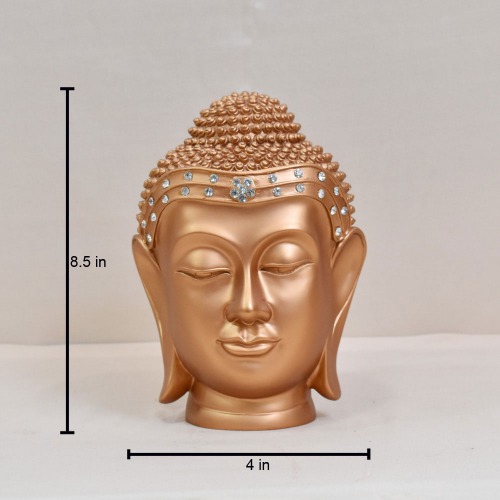 Decorative Buddha Face Statue Showpiece | Entique Lord Buddha Set Handicraft Idol God Gautama Buddha Statue