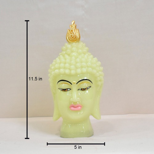 Small Face Buddha Handicraft Idol God Gautam Buddh Statue, Feng Shui Decorative Spiritual Puja Vastu Showpiece Figurine