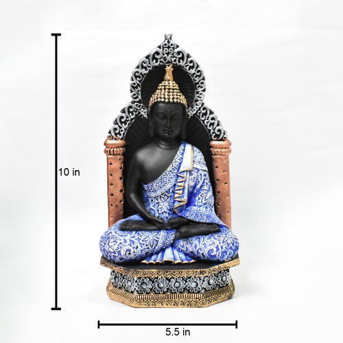 Blue Colour Buddha Statue In Meditating Position Statue | Spirituals | Gautam Buddha | Buddha | Home decor