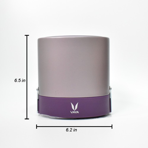 Vaya Tiffin Purple Copper-Finished Stainless Steel Lunch Box Without Bagmat, 1000 ml, 3 Containers, Purple