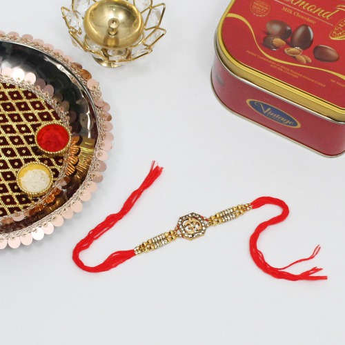 Elegant Golden Rakhi/Band for Beloved Brother | Rakhi For brother | Raksha Bandhan