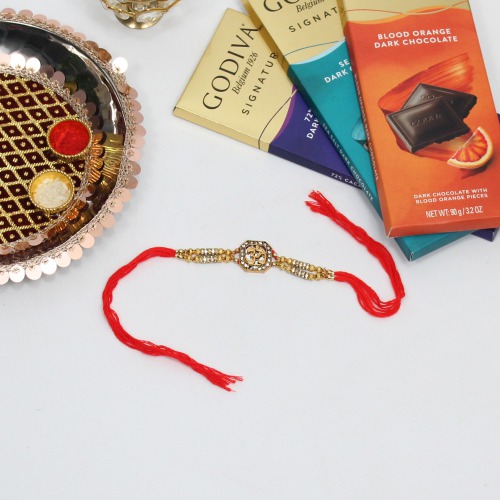 Elegant Golden Rakhi/Band for Beloved Brother | Rakhi For brother | Raksha Bandhan