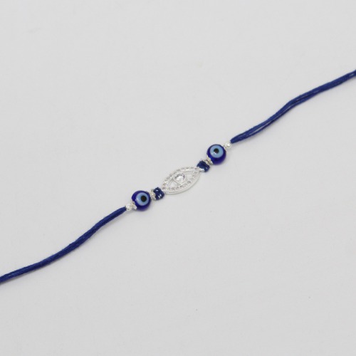 Premium Evil Eye Metal Rakhi Elegant Beads | Best Rakhi for your brother Raksha Bandhan