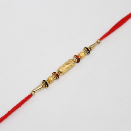 Elegant Golden Rakhi | Band for Beloved Brother | Raksha Bandhan | Rakhi For brother