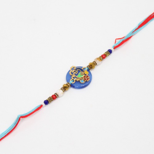 Premium Diamond Different Colour Ganesha Rakhi Elegant Set | Best Rakhi for your brother Raksha Bandhan