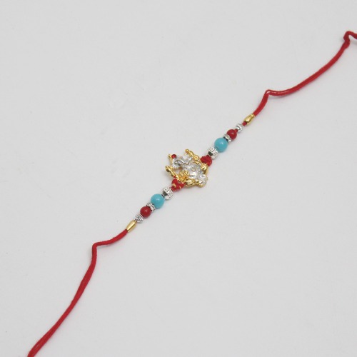 Multicolour Colour Ganesha Elegant Rakhi | Band for Beloved Brother | Raksha Bandhan | Rakhi For brother