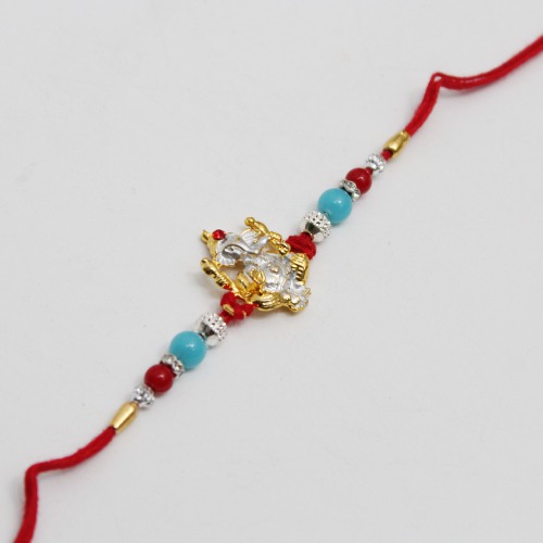 Multicolour Colour Ganesha Elegant Rakhi | Band for Beloved Brother | Raksha Bandhan | Rakhi For brother