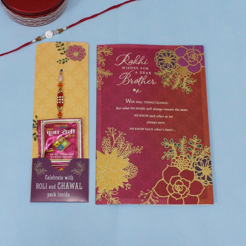 On Raksha Bandhan Sending All My Love And Heartfelt Wishes Greeting Card