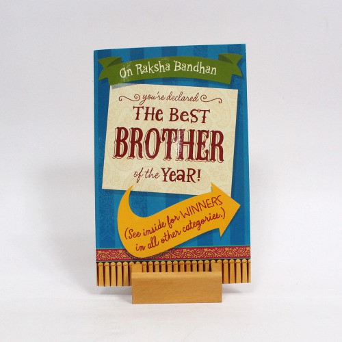 On Raksha Bandhan You're Declared The Best Brother of the Year Greeting Card