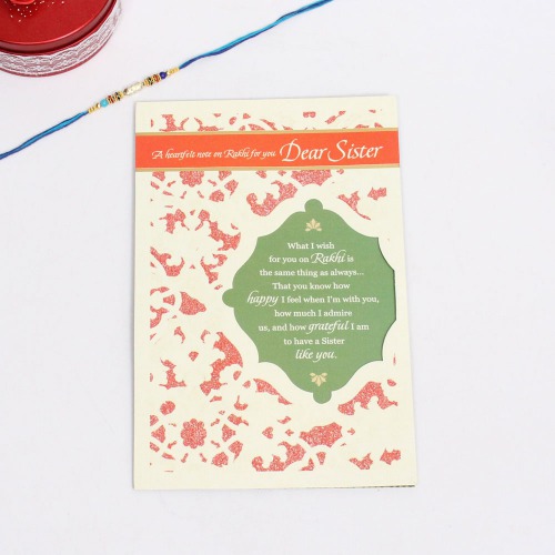 A Heartfelt Note On Rakhi For You Dear Sister Greeting Card