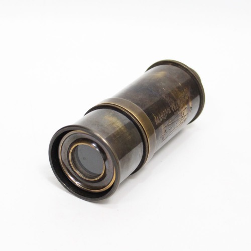 Antique Brass Telescope | Nautical Antique Hand Held Pocket Spyglass with Leather Box | Comes with Leather Case