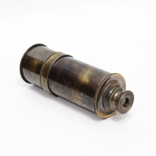 Antique Brass Telescope | Nautical Antique Hand Held Pocket Spyglass with Leather Box | Comes with Leather Case