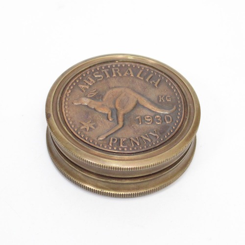 Solid Brass Vintage Fully Functional Compass with Leather Case| Antique Things