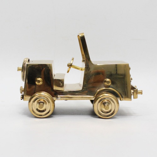 Antique Vintage Brass Jeep Car For Showpiece For Home Decor