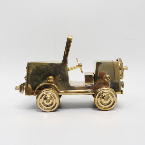 Antique Vintage Brass Jeep Car For Showpiece For Home Decor