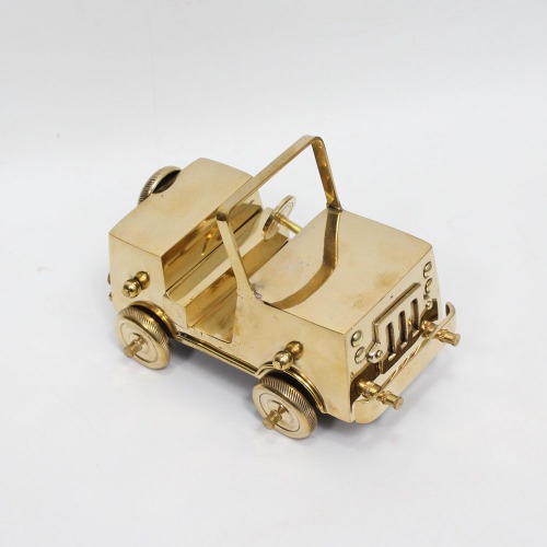 Antique Vintage Brass Jeep Car For Showpiece For Home Decor