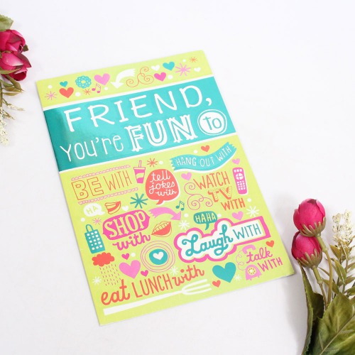 Friend, You're Fun To Greeting Card| Friendship Day Greeting Card