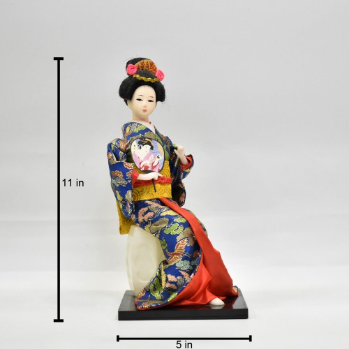 Japanese Kimono Geisha Doll Kokeshi Handicraft Home Decoration Multicolour Clothes