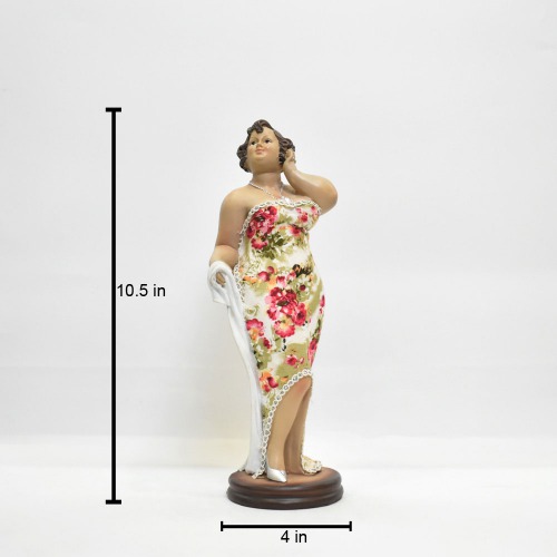 Fat Woman Figure Statue Lady Figurine Sculpture Resin Desktop Decor Stand | Resin Elegant Fat Lady