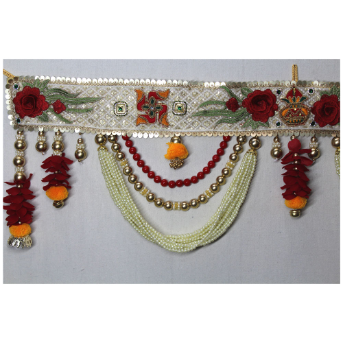 Swastik Toran with Beads LED | Toran for Main Door Online | Door Hanging Toran Online | For Diwali, Party, House Warming etc