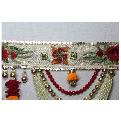 Swastik Toran with Beads LED | Toran for Main Door Online | Door Hanging Toran Online | For Diwali, Party, House Warming etc