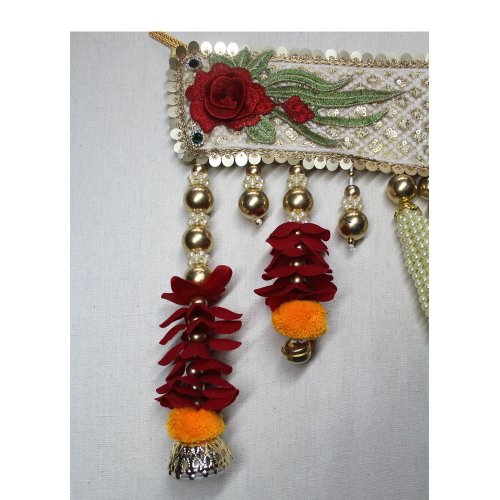 Swastik Toran with Beads LED | Toran for Main Door Online | Door Hanging Toran Online | For Diwali, Party, House Warming etc