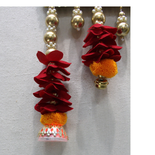 Swastik Toran with Beads LED | Toran for Main Door Online | Door Hanging Toran Online | For Diwali, Party, House Warming etc