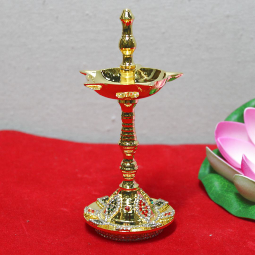 Brass 24K Gold Plated Samayi with Diamond Design