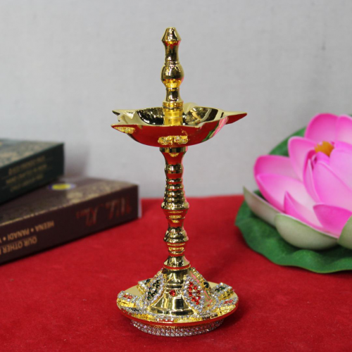 Brass 24K Gold Plated Samayi with Diamond Design