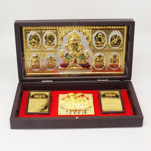 Gold Plated Ashtavinayak Bappa with Box