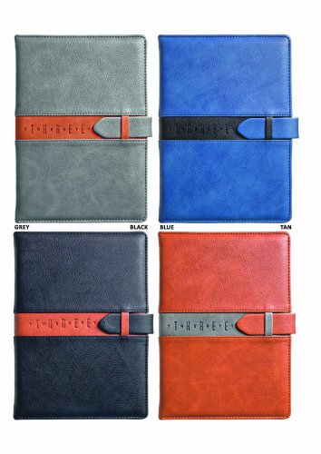 Posh | Dual Tone Colored Rich Elegant Diary | Coarse - Grained Leather Textured Diary with Unique Closure