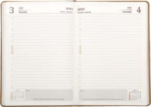 Penora | Soft Padded Leather Modern Era Diary | Diagonal Geometric Pattern Design | Elastic Pen Loop