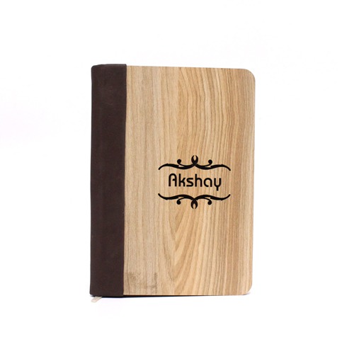 Personalised A5 Wooden Diary | Personalised Diary | Best Customised Notebook To Gift